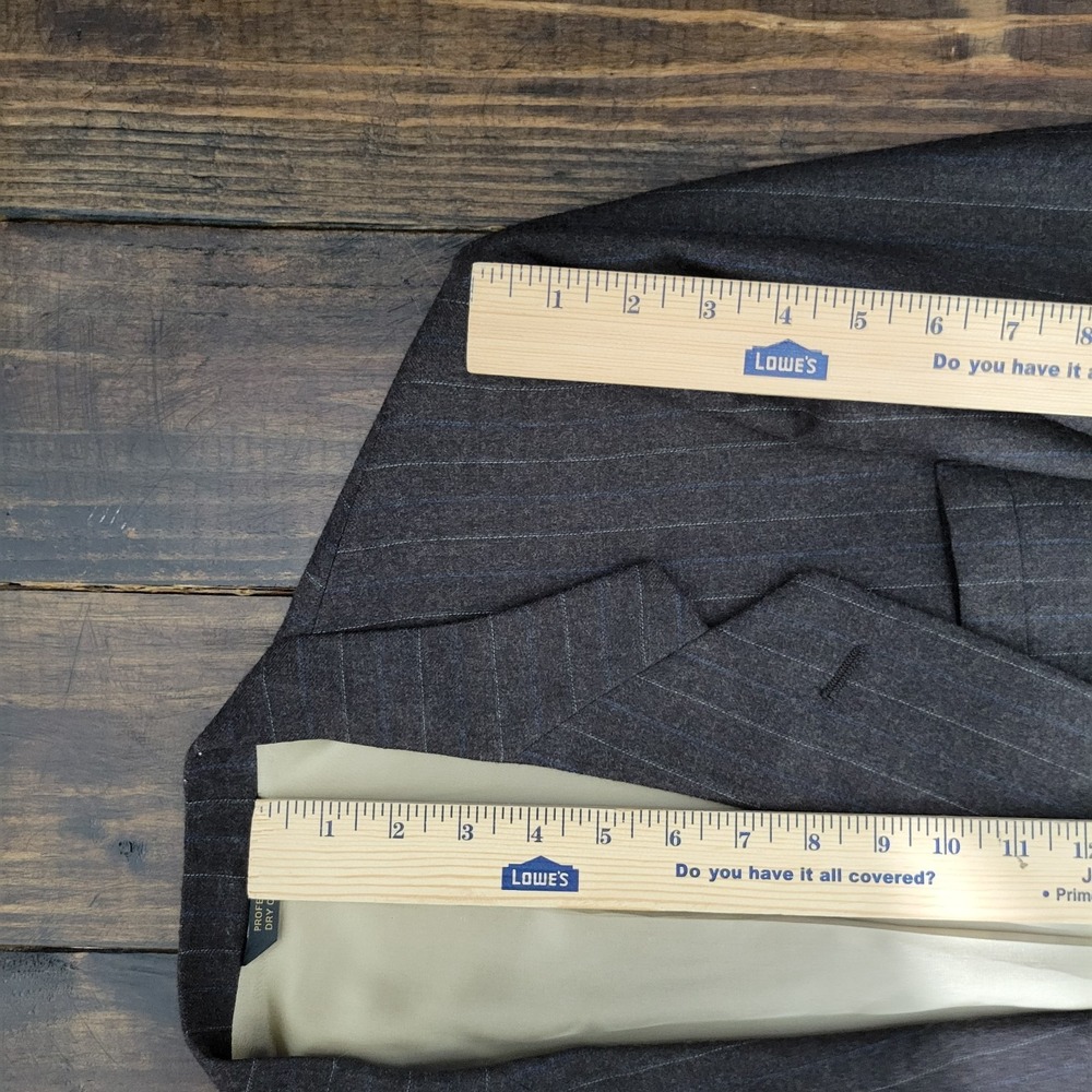 VTG Nino Cerruti Men's Sport Coat Blazer Two Button Flannel Brown Striped 40R - Picture 4 of 12